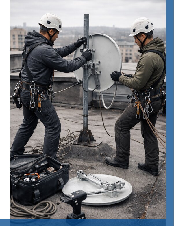 Демонтаж антенн на крыше в Ишимбае от 4563 р. | ВЫСОТНИК-Шмб