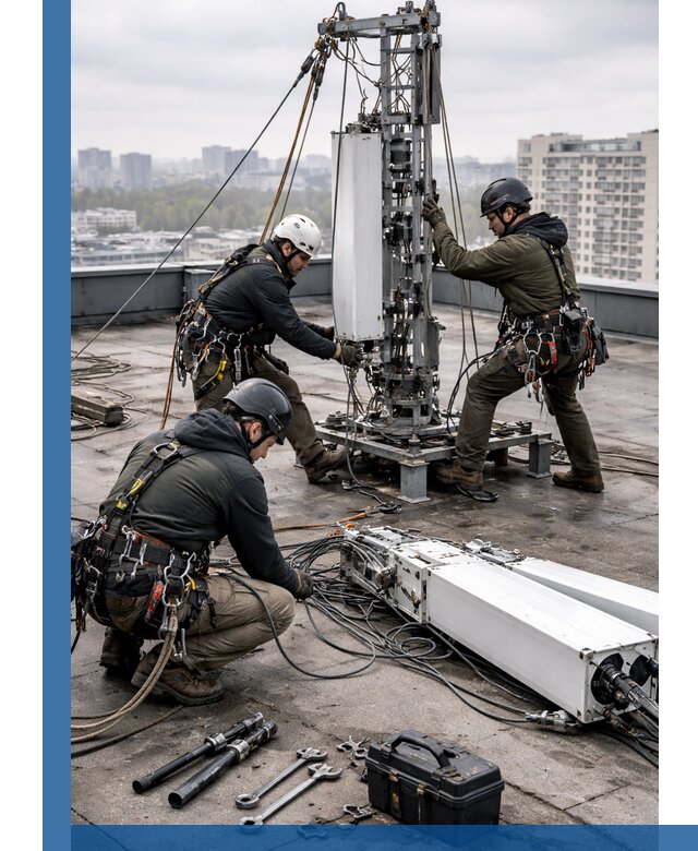 Демонтаж антенн на крыше зданий в Ишимбае с гарантией