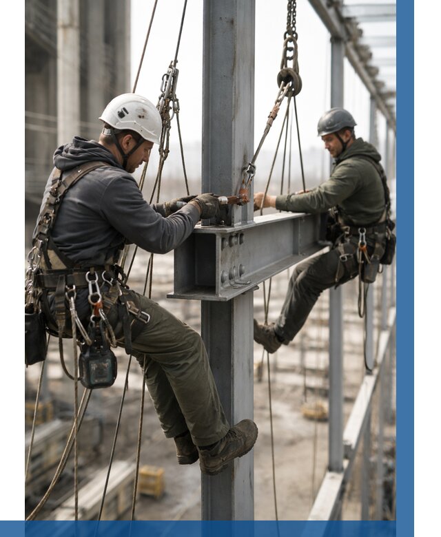 Монтаж металлоконструкций на высоте в Ишимбае от 3549 р. | ВЫСОТНИК-Шмб