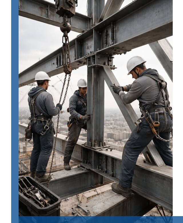 Профессиональный монтаж металлоконструкций на высоте в Ишимбае