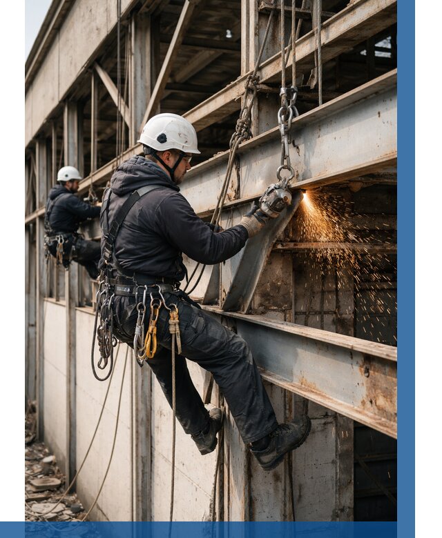 Демонтаж металлоконструкций на высоте в Ишимбае от 6592р. |ВЫСОТНИК-Шмб