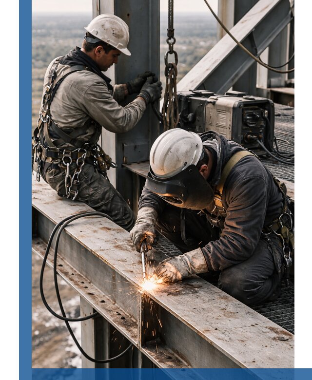 Высотные сварочные работы в Ишимбае для промышленных объектов