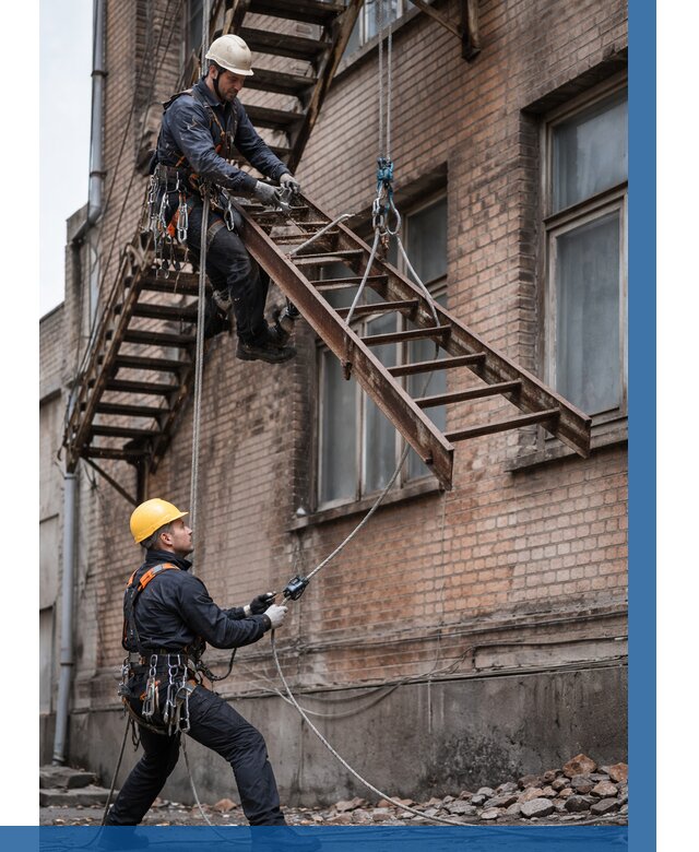 Демонтаж пожарной лестницы в Ишимбае от 12169 р. | ВЫСОТНИК-Шмб