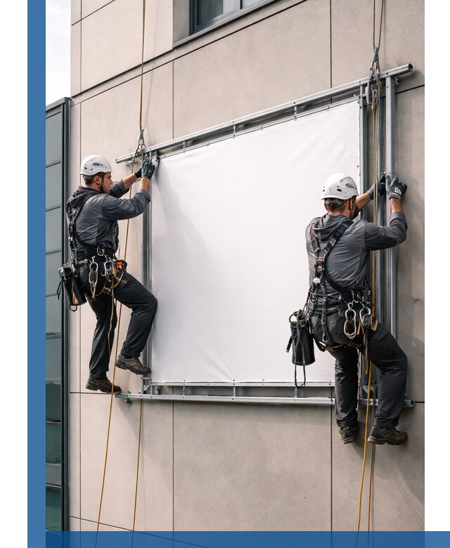 Монтаж наружной рекламной вывески в Ишимбае под ключ