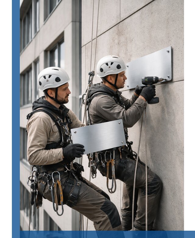 Монтаж табличек и указателей в Ишимбае для зданий и сооружений