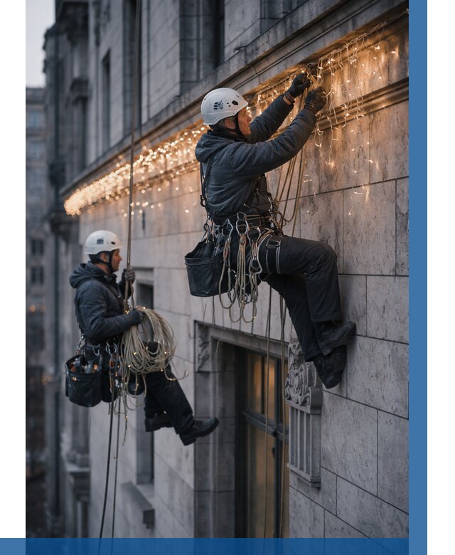 Монтаж новогодней иллюминации в Ишимбае от 8620 р. | ВЫСОТНИК-Шмб