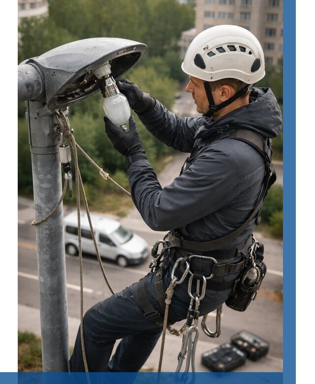 Замена ламп на высоте в Ишимбае от 2535 р. | ВЫСОТНИК-Шмб