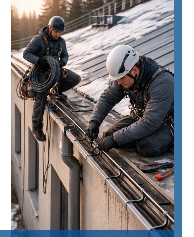 Монтаж греющего кабеля на кровле в Ишимбае от 456 р. | ВЫСОТНИК-Шмб