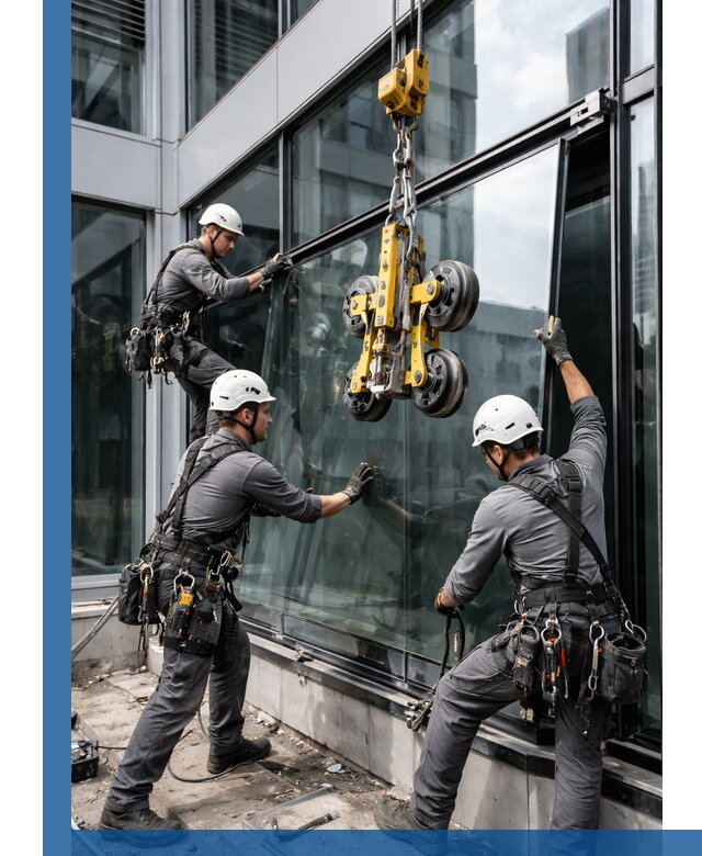 Структурное остекление фасадов в Ишимбае монтаж и обслуживание