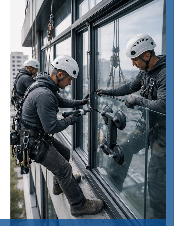 Витражное остекление зданий в Ишимбае от 3549 р. | ВЫСОТНИК-Шмб