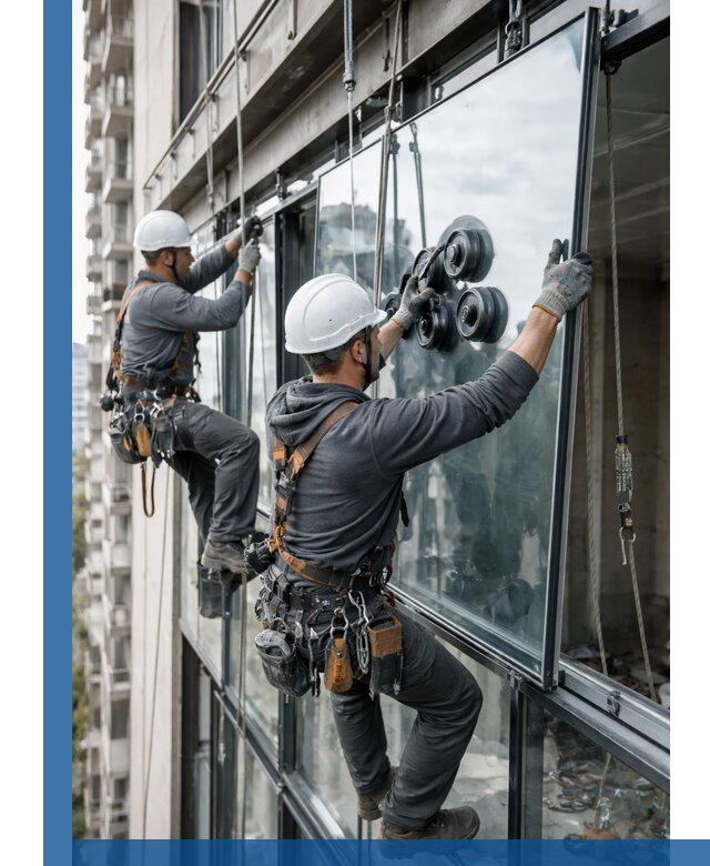 Витражное остекление фасадов и лоджий в Ишимбае под ключ