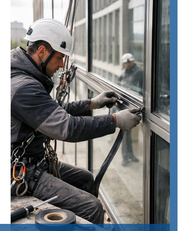 Ремонт витражных конструкций в Ишимбае от 3549 р. | ВЫСОТНИК-Шмб