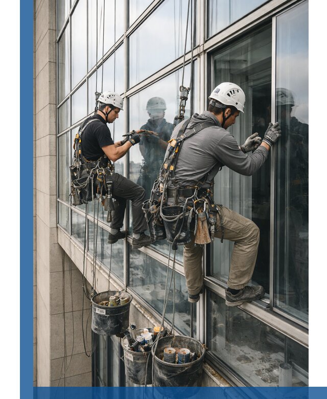 Ремонт витражных конструкций и фасадного остекления в Ишимбае