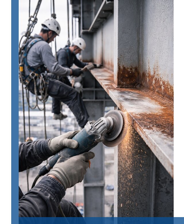 Зачистка металла от ржавчины и подготовка поверхностей в Ишимбае