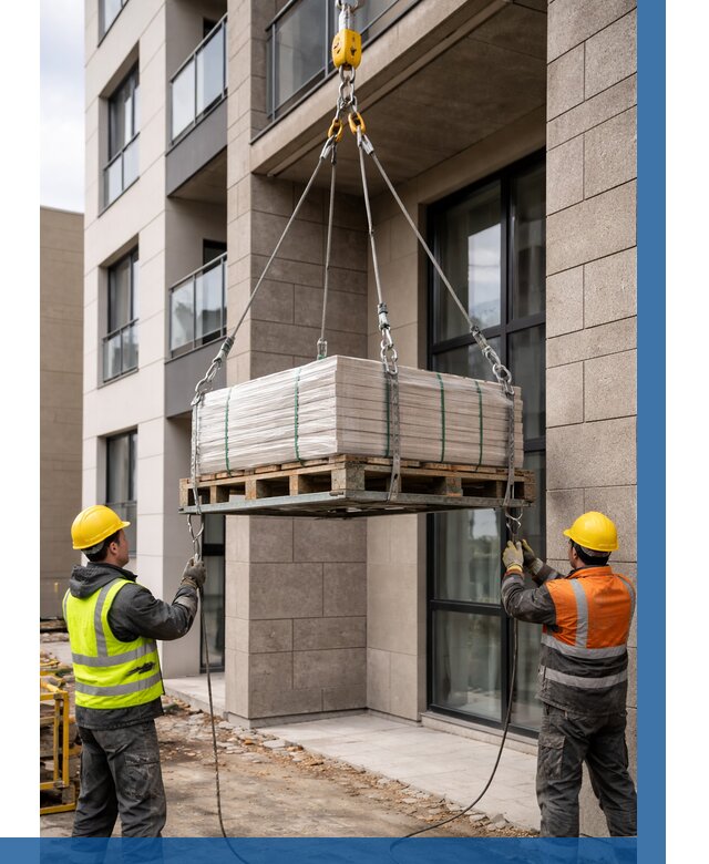 Подъем керамогранита на этаж в Ишимбае от 3549 р. | ВЫСОТНИК-Шмб