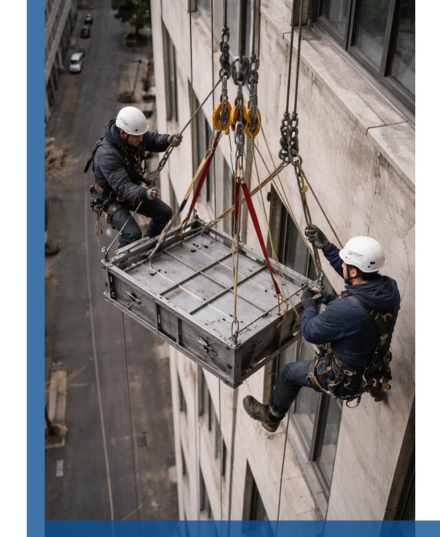 Спуск и подъем грузов по фасаду в Ишимбае для зданий