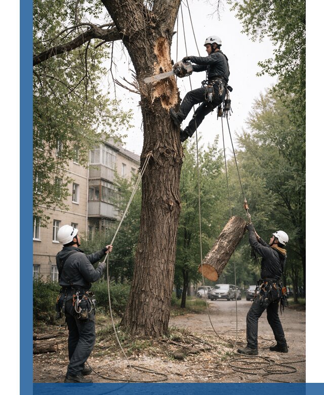 Срочное удаление аварийных деревьев в Ишимбае с гарантией безопасности