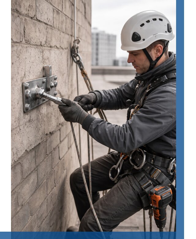 Установка анкерных точек в Ишимбае от 3549 р. | ВЫСОТНИК-Шмб